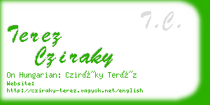 terez cziraky business card